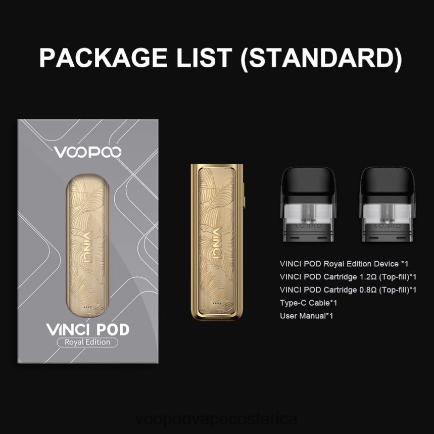 VOOPOO Costa Rica - VOOPOO VINCI POD edición real 2X4JBN343 hoja de oro
