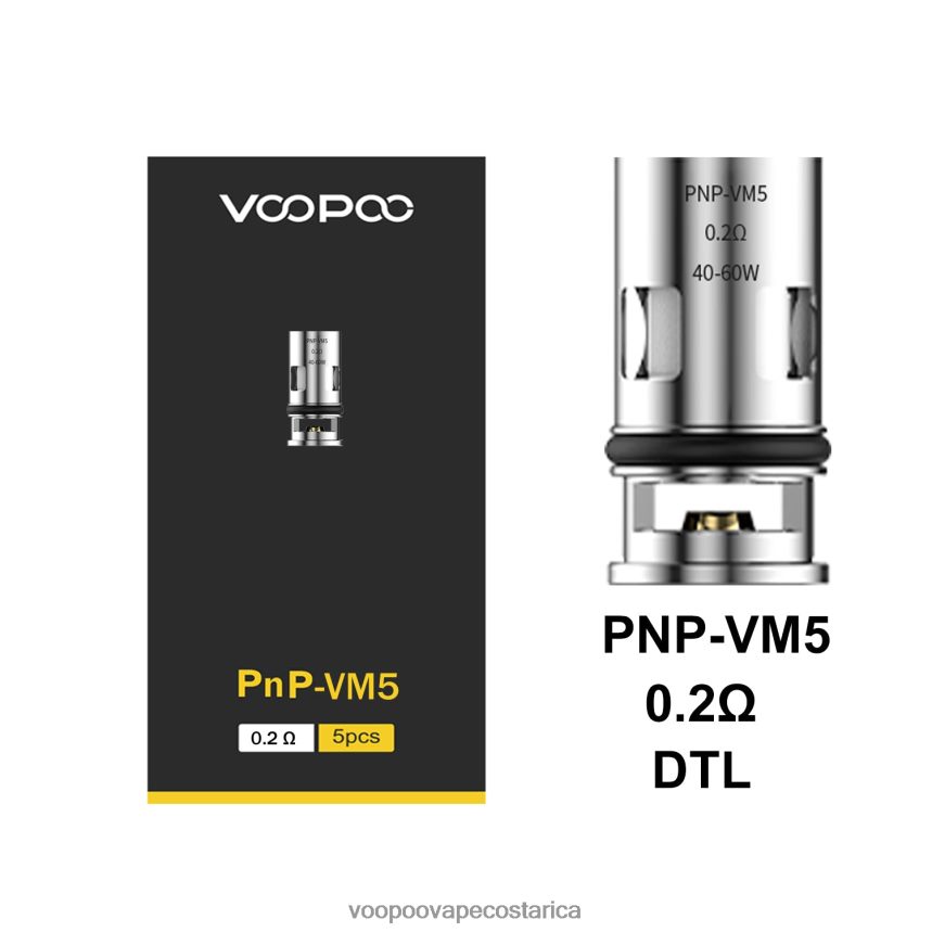 VOOPOO Gene Precio - VOOPOO PNP bobinas (5 piezas) 2X4JBN599 pnp-vm5