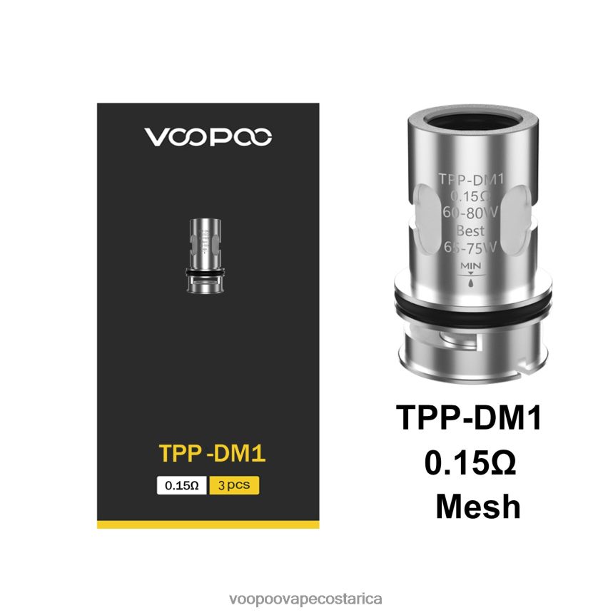 VOOPOO Vape Amazon - VOOPOO TPP bobinas (3 piezas) 2X4JBN585 tpp-dm1