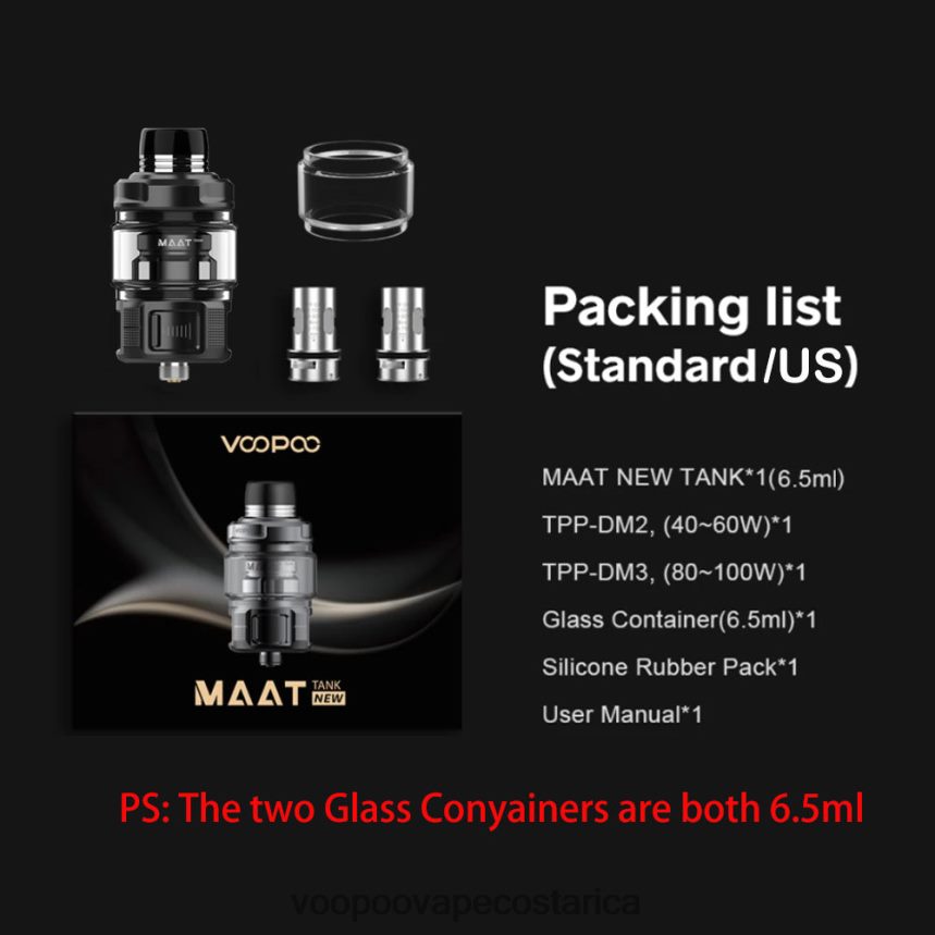 VOOPOO Vape Costa Rica - VOOPOO MAAT tanque nuevo 2X4JBN511 negro
