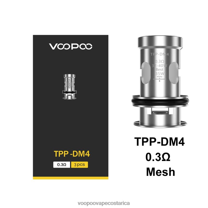 VOOPOO Vape Costa Rica - VOOPOO TPP bobinas (3 piezas) 2X4JBN611 tpp-dm4