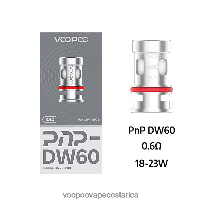 VOOPOO Vape Precio - VOOPOO PNP bobinas (5 piezas) 2X4JBN604 pnp-dw60
