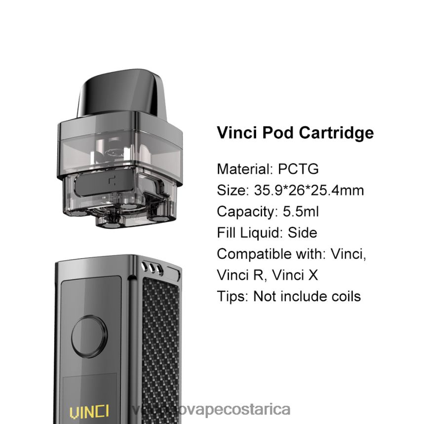 VOOPOO Vape Precio - VOOPOO VINCI REPLACEMENT POD (2 piezas) 2X4JBN554 negro