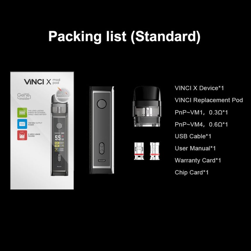 VOOPOO Vape Price - VOOPOO VINCI X kit de cápsula mod 2X4JBN346 Fibra de carbon
