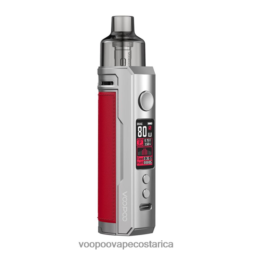VOOPOO Drag Precio - VOOPOO DRAG X kit de modificación de cápsulas 2X4JBN178 rojo plateado